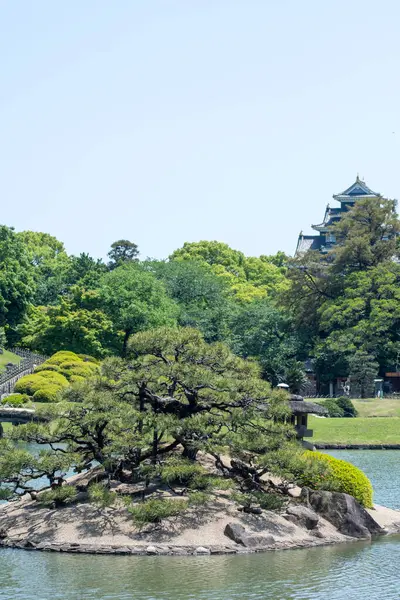 stock image Okayama, Japan- 10 May 2024: Korakuen, Japanese garden located in Okayama. It is one of the Three Great Gardens of Japan