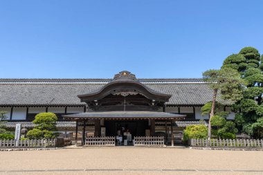 Kawagoe, Japonya- 17 Mayıs 2024: Kawagoe Kalesi Hommaru Sarayı Saray 1848 yılında o zamanlar Kawagoe 'nin efendisi olan Matsudaira Naritsune tarafından inşa edilmiştir..