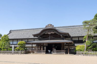 Kawagoe, Japonya- 17 Mayıs 2024: Kawagoe Kalesi Hommaru Sarayı Saray 1848 yılında o zamanlar Kawagoe 'nin efendisi olan Matsudaira Naritsune tarafından inşa edilmiştir..