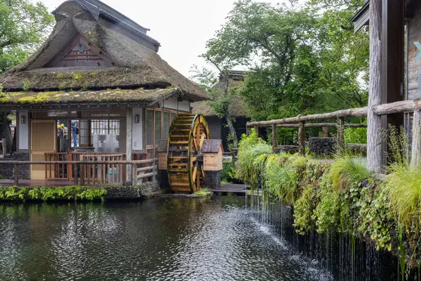 stock image Kawaguchiko, Japan- 16 May 2024: Oshino Hakkai, a small village in the Fuji Five Lake region, located between Lake Kawaguchiko and Lake Yamanakako.