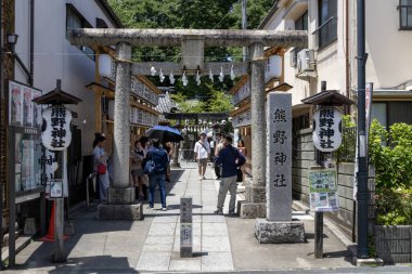 Kawagoe, Japonya- 17 Mayıs 2024 Kawagoe Kumano Tapınağı, Japonya. Bu tapınak, yerel halk tarafından Okumansama olarak bilinir, 1590 yılında kuruldu.