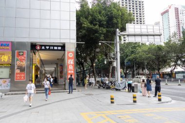 Guangzhou, China-6 Jun 2014: Street view of Guangzhou, China. clipart