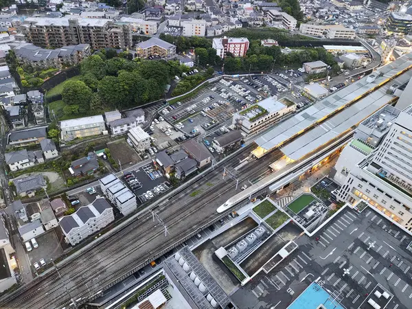 Stock image Shin Yokohama, Japan- 7 May, 2024: Shinkansen bullet train depart from Shin-Yokohama Station in Yokohama, Japan. The JR Yokohama Station is the 5th busiest train station in the world.