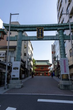 Tokyo, Japonya - 18 Mayıs 2024: Kanda Tapınağı (Kanda-myjin, resmi adıyla Kanda-jinja), Chiyoda, Tokyo, Japonya 'da bulunan bir Shinto tapınağıdır..