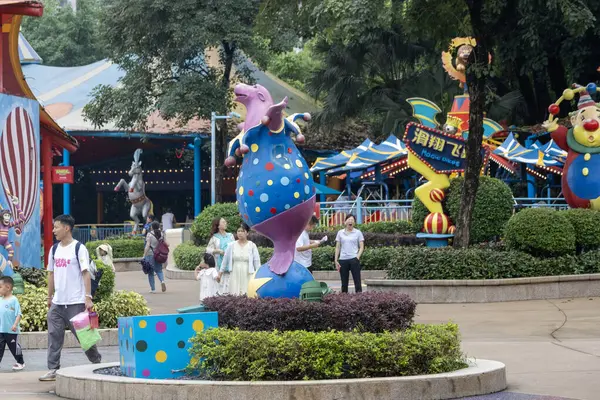 stock image Guangzhou, China- 8 Jun 2024: View of Chimelong theme park in Guangzhou, China.