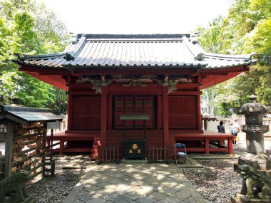 Kawagoe, Japonya - 17 Mayıs 2024: Kawagoe, Japonya 'da Senba Toshogu türbesi. Ieyasu Tokugawa 'nın cenaze töreninin yapıldığı yer.