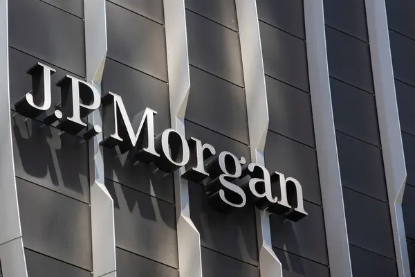 Сингапур Октября 2024 Года Логотип Моргана Виден Сингапурском Офисе Jpmorgan — стоковое фото
