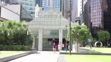 Singapur, 27 Ekim 2024, Raffles Place, Singapur. Merkez İş Bölgesi Singapur 'da Piyango Yeri