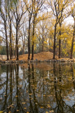 Beautiful autumn view of Yuanmingyuan Park in Beijing, China. It was allegedly the most wonderous and luxurious imperial garden in Chinese history