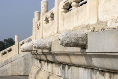 Water outlet at the base of the Prayer Hall in Beijing Temple of Heaven Park clipart