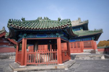 Pekin, Çin - 1 Kasım 2024 Zaisheng veya Cennetin Tapınağı, Pekin, Çin 'deki Katliam Pavyonu. Burası eski kraliyet kurbanından önce hayvanları katletmek için kullanılan bir ameliyathane..