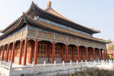 Beijing, China- 7 Nov 2024: Xiaoxitian (Small Western Heaven) in Beihai Park, Beijing. Xiaoxitian was built in 1768 and completed in 1770. clipart