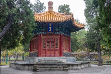 Beijing, China-11 Nov 2024: Xili Pavilion of Zhongshan Park, Beijing. It was a former imperial altar and now a public park that lies just southwest of the Forbidden City clipart