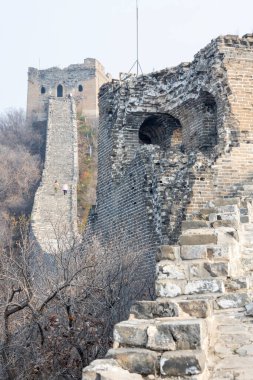 Watch tower of Simatai Great Wall in Beijing, China. Simatai is famous for its extraordinary views and steep climbs, making it a great choice for the more adventurous clipart