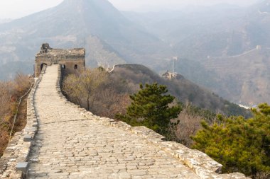 Simatai Great Wall in Beijing, China during autumn session. Simatai is famous for its extraordinary views and steep climbs, making it a great choice for the more adventurous clipart