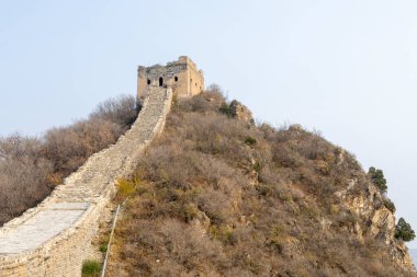 Simatai Great Wall in Beijing, China during autumn session. Simatai is famous for its extraordinary views and steep climbs, making it a great choice for the more adventurous clipart