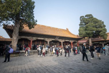 Pekin, Çin - 2 Kasım 2024: Pekin 'deki Yasak Şehir' deki Toplanma Sarayı veya Chuxiugong. Chuxiugong, iç saraydaki en zarif saraydır.