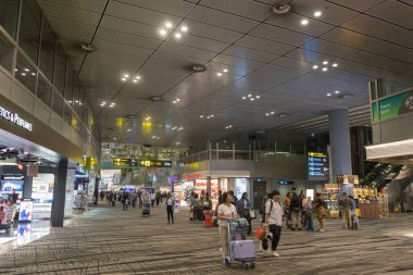 Singapore- 31 Oct 2024: Departure hall of Terminal 3 inChangi Airport, Singapore. clipart