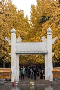 Beijing, China-11 Nov 2024: View of Zhongshan Park, Beijing. It was a former imperial altar and now a public park that lies just southwest of the Forbidden City clipart