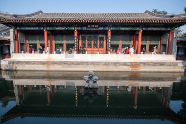 Pekin, Çin - 7 Kasım 2024: Pekin, Pekin 'de bulunan Pekin Jingxinzhai ya da Heart Ease Study. Ki o, çok nefis bir cennettir. Aslında Ming Hanedanlığında sıradan bir resmi odaydı..