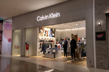 Kuala Lumpur, Malaysia- Dec 22 2024: Calvin Klein brand retail shop in the large shopping mall clipart