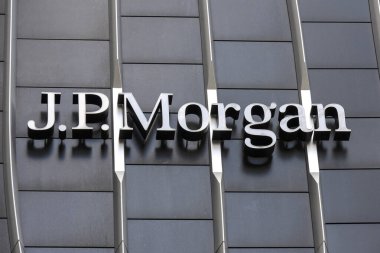 Singapur - 11 Aralık 2024 J.P. Morgan logosu Singapur ofisinde görüldü. JPMorgan Chase ve Ortakları, çok uluslu bir finans şirketi.