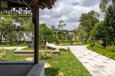 Singapore- 7 Feb, 2025: Suzhou garden  at Singapore Chinese Garden. The rejuvenated Chinese Garden is where old meets the new, with familiar cultural landmarks clipart