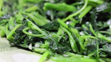 Çin ıspanağı ya da amaranth sebzesi.