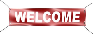 Kırmızı pankartta hoş geldiniz, 3D yorumlama