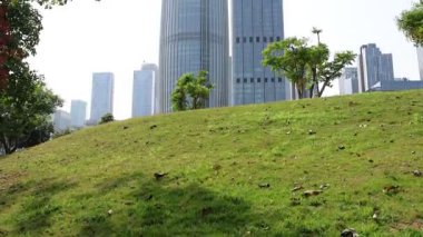 Shenzhen, Çin - 9 Nisan 2025 Shenzhen Yetenek Parkı, Çin. Shenzhen şehrinin en büyük parklarından biri. Park Shenzhen 'in Nanshan ilçesinde yer almaktadır..