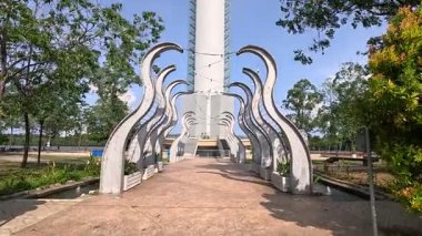 Kuantan, Malezya - 13 Haziran 2025: Kuantan 188 Kulesi Kuantan, Malezya. Doğu kıyısındaki en uzun ve Malezya 'nın en uzun ikonik kulesidir.