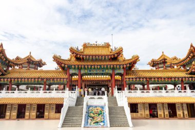 Kuala Lumpur, Malezya-15 Ağustos 2025: Thean Hou Tapınağı Kuala Lumpur, Malezya. Tapınak, Çin deniz tanrıçası Mazu 'ya adanmış altı katlı bir tapınaktır.