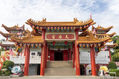 Kuala Lumpur, Malezya-15 Ağustos 2025: Thean Hou Tapınağı Kuala Lumpur, Malezya. Tapınak, Çin deniz tanrıçası Mazu 'ya adanmış altı katlı bir tapınaktır.