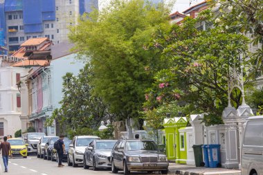 Singapore -26 Sep 2025: Beautiful heritage shop house at Everton area of Singapore.