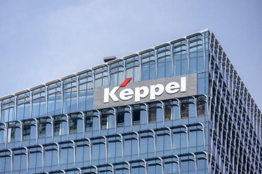 Singapore -26 Sep 2025: Sign of Keppel on top of a office building in Singapore. Keppel Ltd. is a Singapore-based company which operates in four main business platforms.