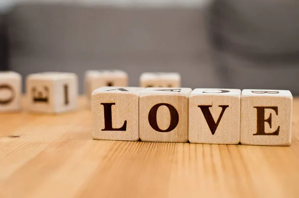 stock image Love word written in wooden blocks