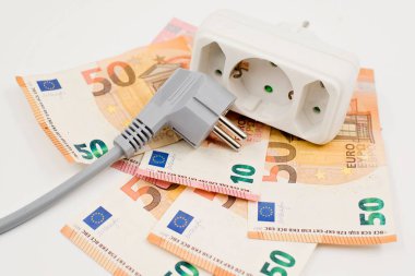 Para ve ekonomi. Artan elektrik fiyatları, verimsiz kullanım, vergiler, enflasyon, avro devalüasyonu, konut kredileri, banka faizi, varlık değer kaybı, döviz kuru kavramı