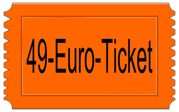 49 Euro Ticket orange - illustration