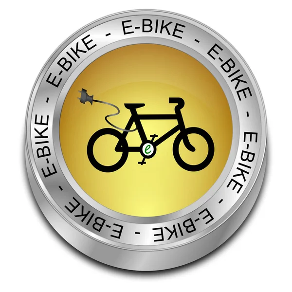 Bike Knapp Guld Illustration — Stockfoto