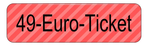 Euro Tiket Tombol Pastel Merah Ilustrasi — Stok Foto