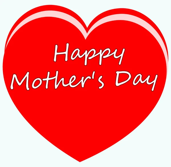 Happy Mother Day Red Hearts Illustration — Stock Photo, Image