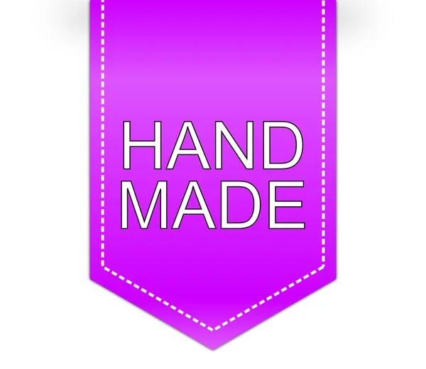 Hand Made Label Purple Illustration — Stock Photo, Image