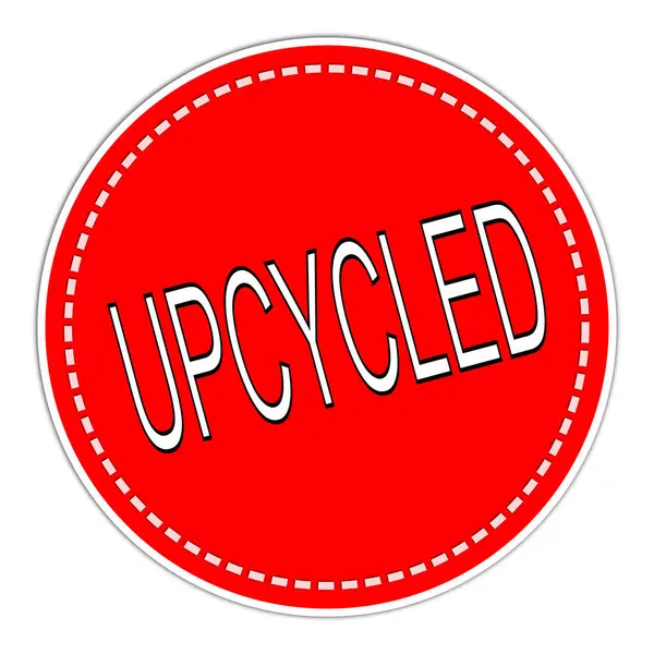 Upcycled Sticker Red Illustration — Stock Photo, Image