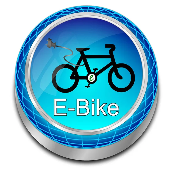 Bike Knop Blauw Illustratie — Stockfoto