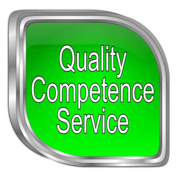Quality Competence Service Knop Groen Illustratie — Stockfoto