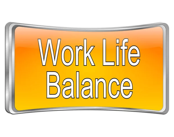 Кнопка Work Life Balance Оранжевый Иллюстрация — стоковое фото