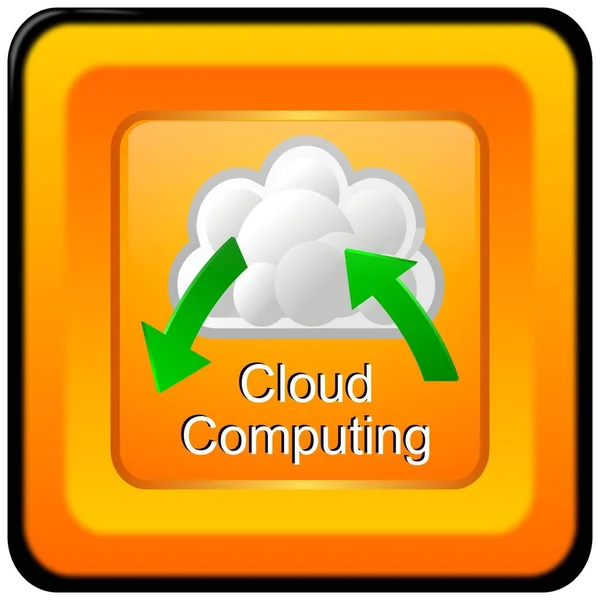 Cloud Computing Taste Orange Illustration — Stockfoto