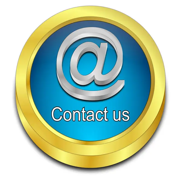 Button Contact Gold Blue Illustration — Stock Photo, Image
