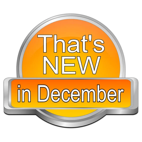 Das Ist Neu Dezember Button Orange Illustration Stockbild