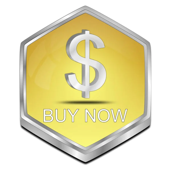 Buy now Button gold - 3D illustration
